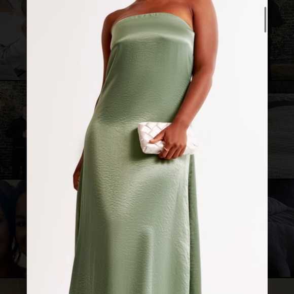 Green Trapeze Maxi Dress - Picture 1 of 1